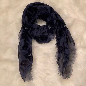 GAP Blue Floral Print Scarf
